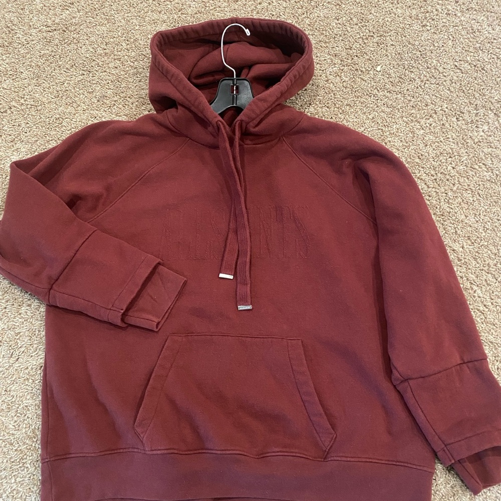 All Saints Dark Burgundy Hoodie